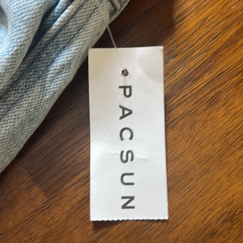PacSun ladies drawstring slim taper denim jeans. Size large. NWT.